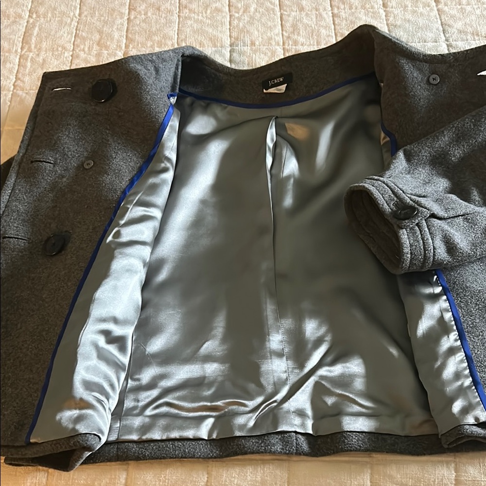 Gray Double-Breasted Cropped Blazer - image 4